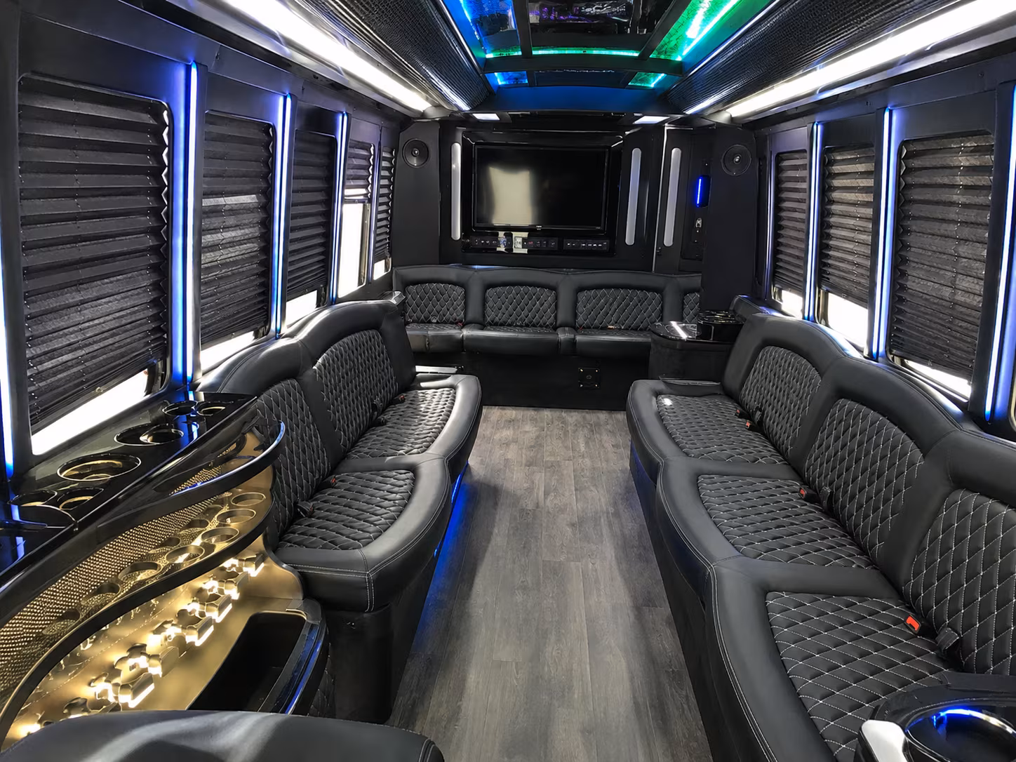 San Jose Birthday, Sweet 16, & Quinceañera Transportation party bus exterior