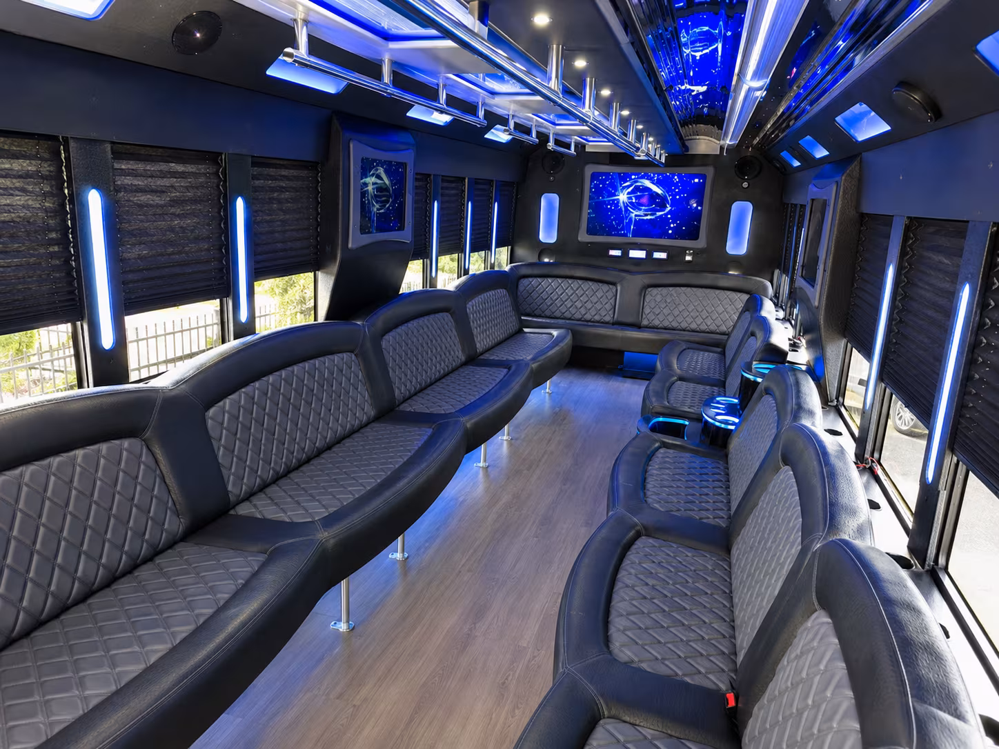 San Jose Birthday, Sweet 16, & Quinceañera Transportation party bus exterior