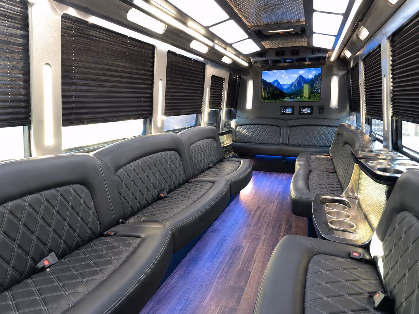 San Jose Sporting Event Transportation party bus exterior