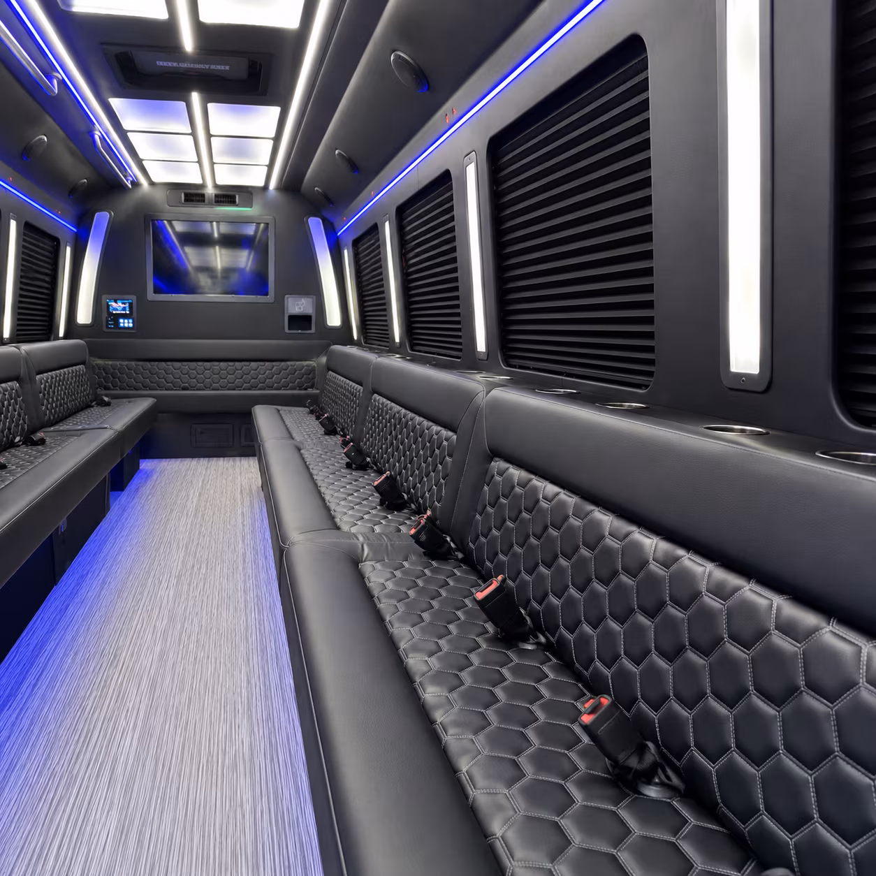 San Jose Sporting Event Transportation party bus exterior