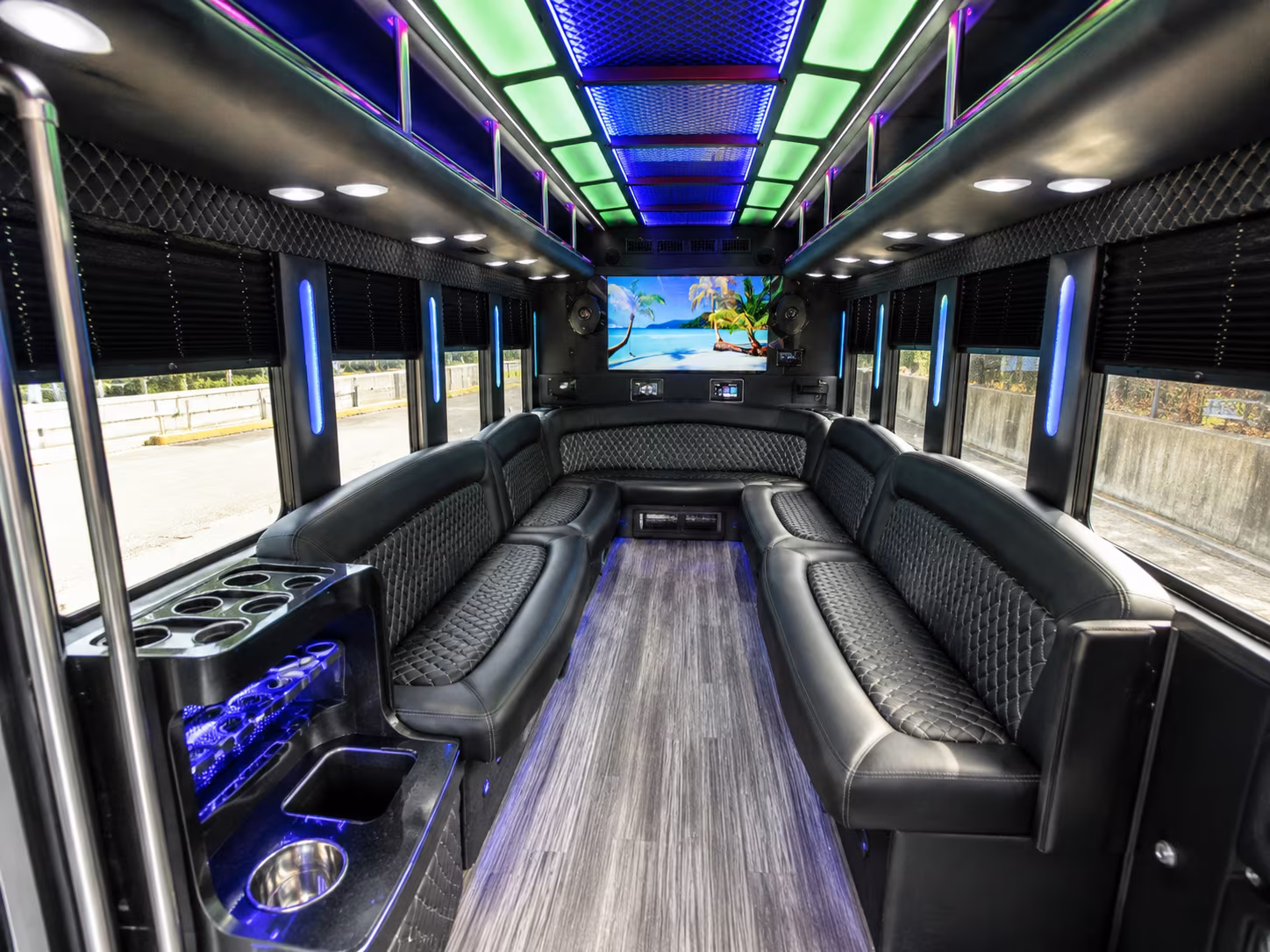 San Jose Sporting Event Transportation onboard seating