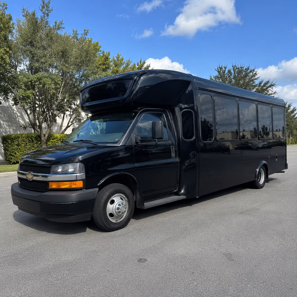 San Jose Wedding Transportation party bus exterior