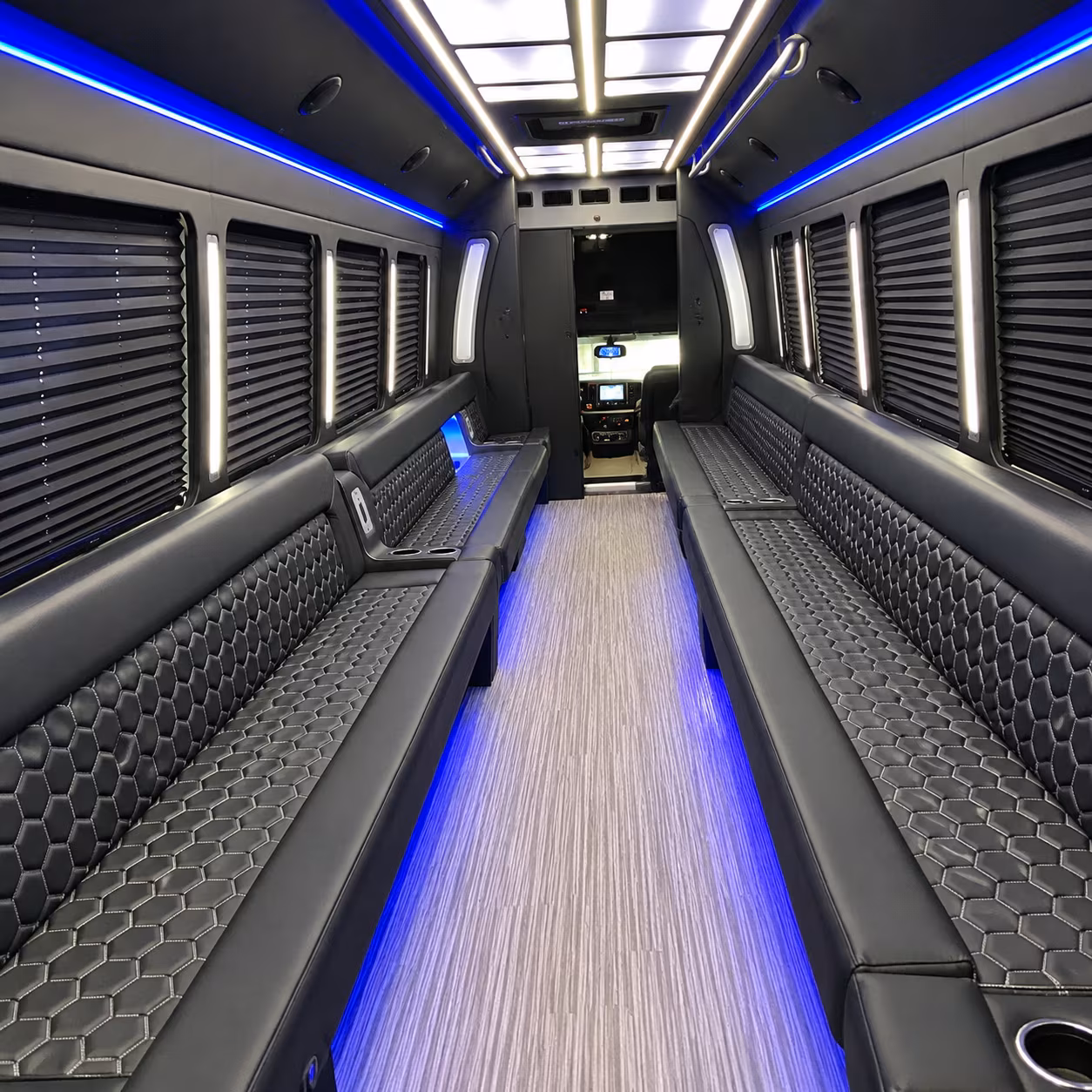 San Jose Wedding Transportation party bus interior