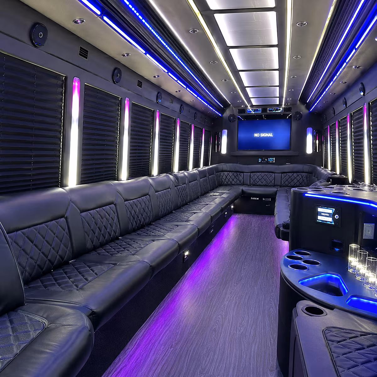 San Jose Winery Tour & Pub Crawl Transportation party bus interior