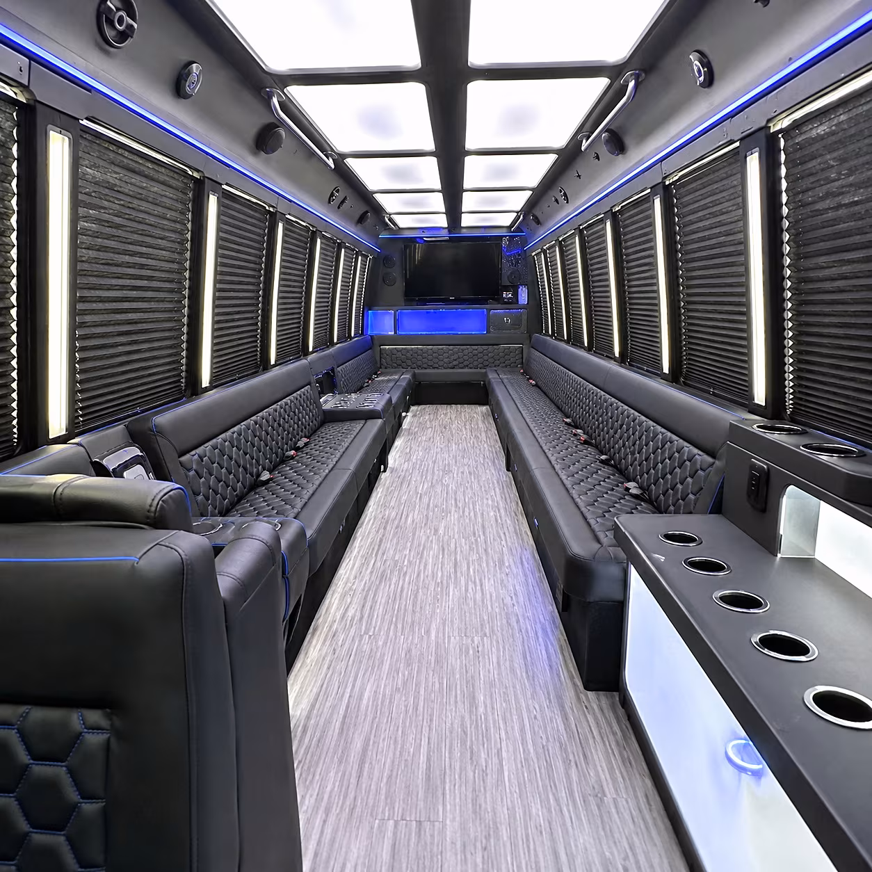 San Jose Winery Tour & Pub Crawl Transportation party bus interior