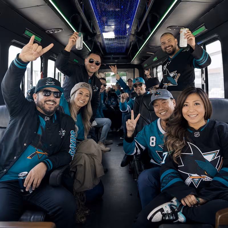 San Jose Sporting Event Transportation fleet vehicle